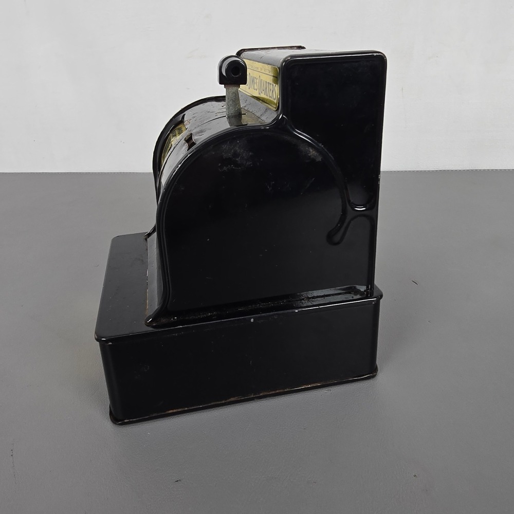 Vintage Uncle Sams 3 Coin Register Bank Black Tin Mechanical Toy Made in Japan - Picture 3 of 16